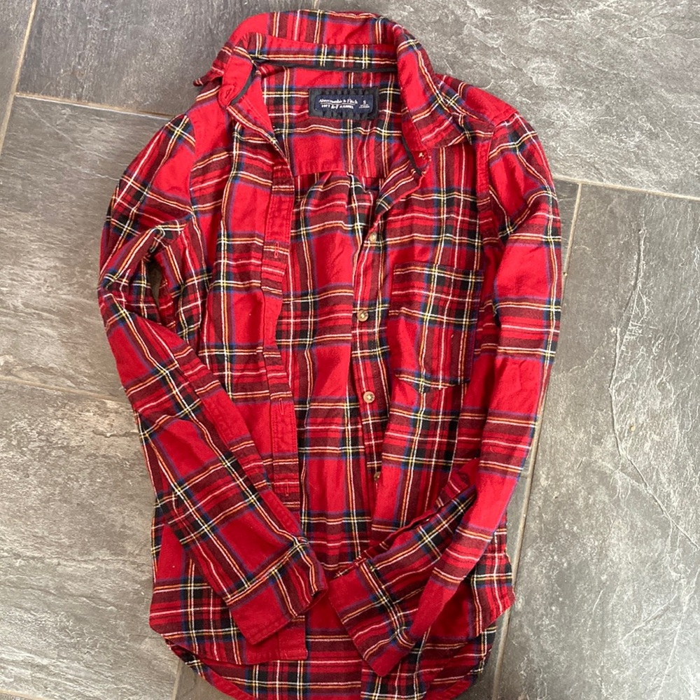 Women’s small soft red flannel Abercrombie